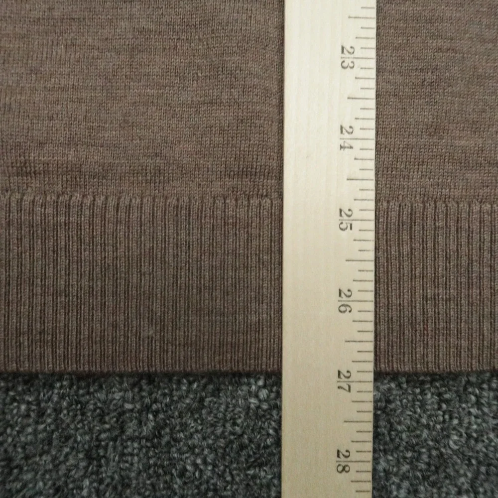 Johnnie O Sweater Men Medium Walnut Raynor Merino Wool 1/4 Zip TPC Craig‎ Ranch